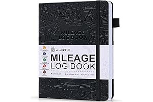 JUBTIC Car Maintenance Log Book for Accurate Mileage Tracking and Tax Records