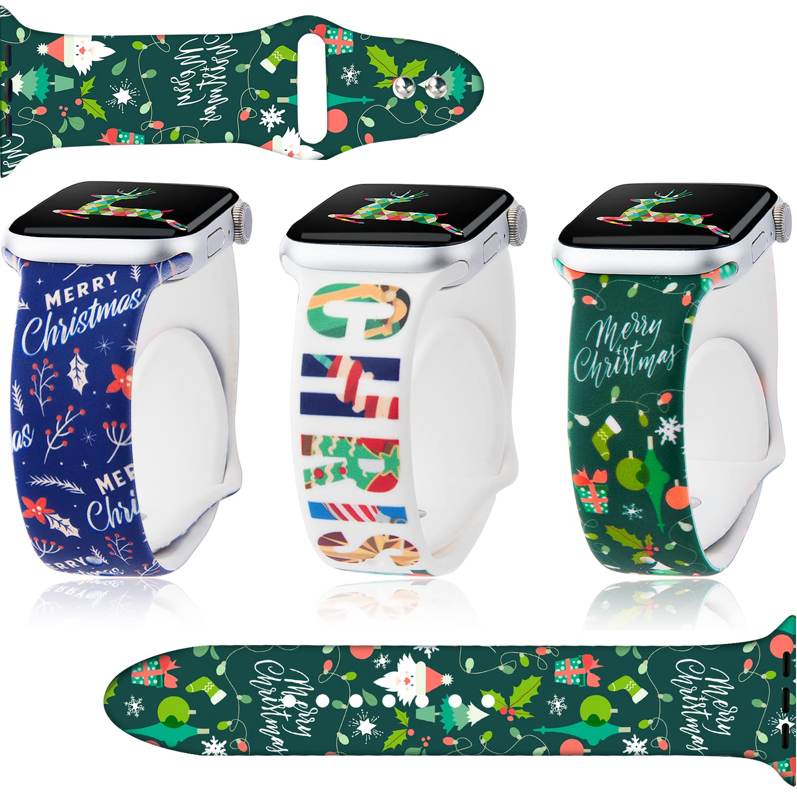 Christmas Winter Band Compatible Apple Watch Thanskgiving Fall Women 3 Packs Ultra 38mm 40mm 41mm 42mm 44mm 45mm 46mm 49mm ,Blingbrione Halloween Xmas