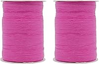 Vista 13 de Paquete de 2 rollos de cinta de rafia de papel de 200 yardas para embalaje y decoración de papel kraft (aguamarina)