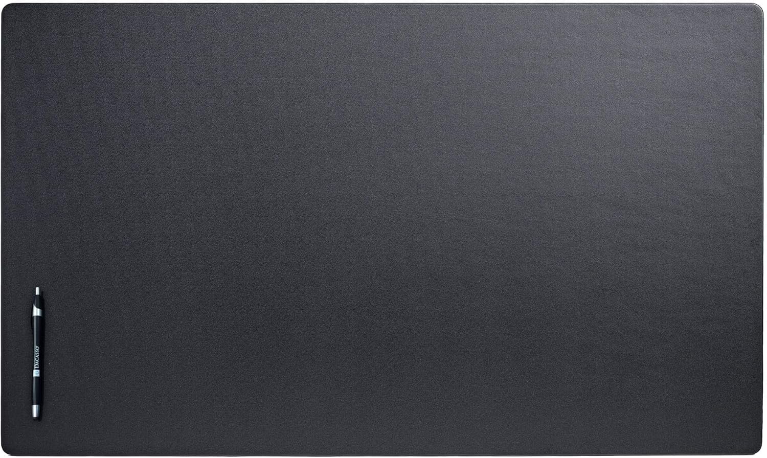 Dacasso Luxury Leather Blotter for Writing Executive Desk Surface Protector Conference Table Pad, 34” x 20”, Black Leatherette