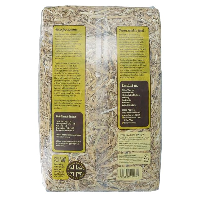 Foto 3 de 5 de AB Tools 1 bolsa grande de paja de cebada para animales pequeños, 2 kg