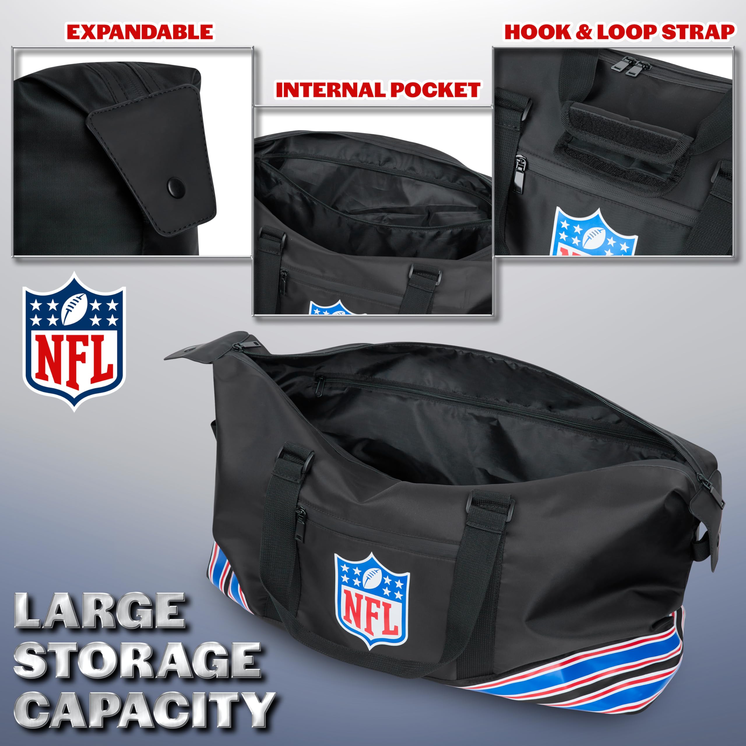 NFL Sporttasche Herren Teenager, Duffle Bag Fitness Tasche Herren Gym Tasche Reisetasche 54 x 21 x 40 - Fitness Geschenke Männer