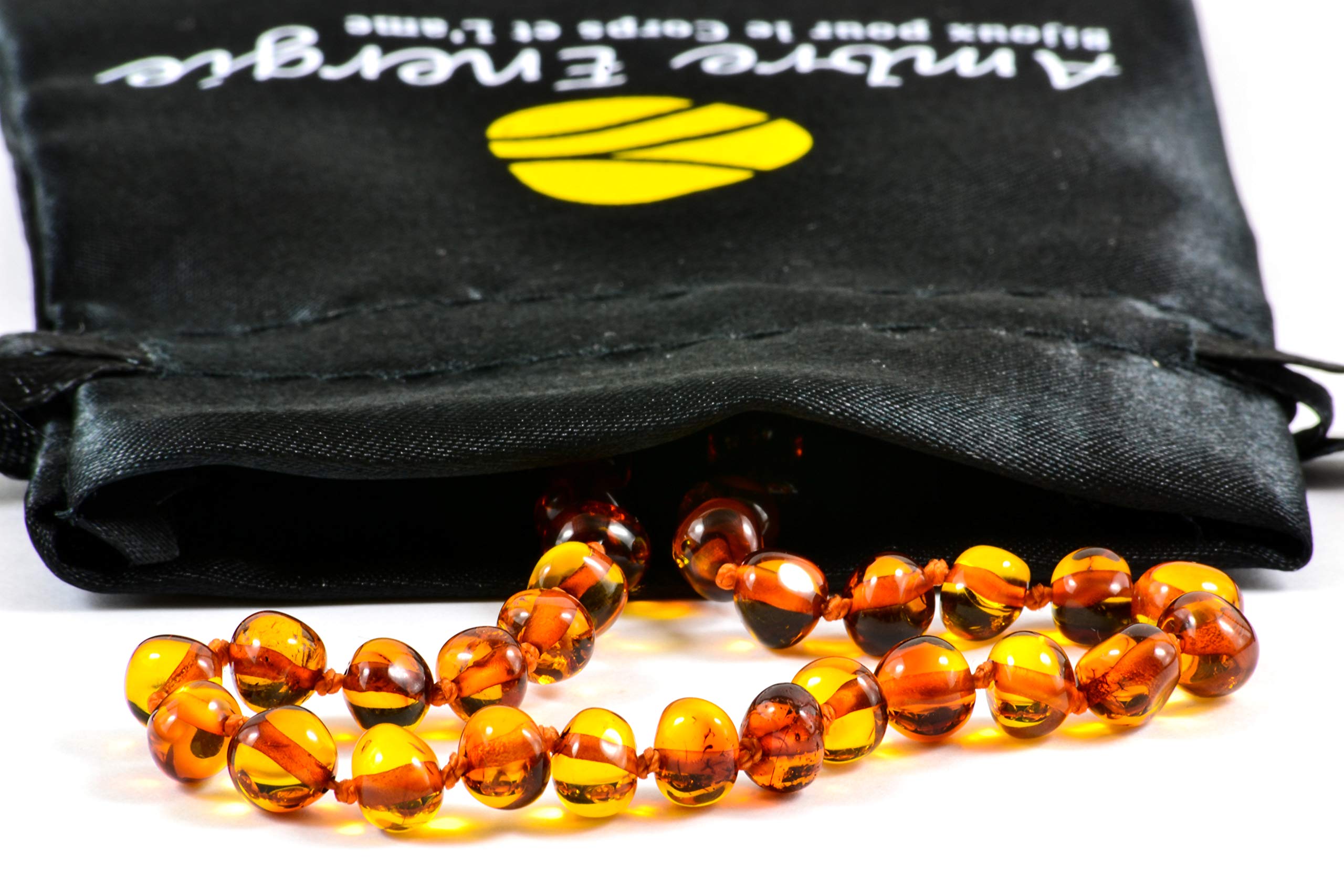 Image secondaire de Collier unisex Ambre 33cm.+Bracelet 14cm.- 100% Plus Haute Qualité Certifié l'Ambre la Baltique Authentique Collier Perles de Pl