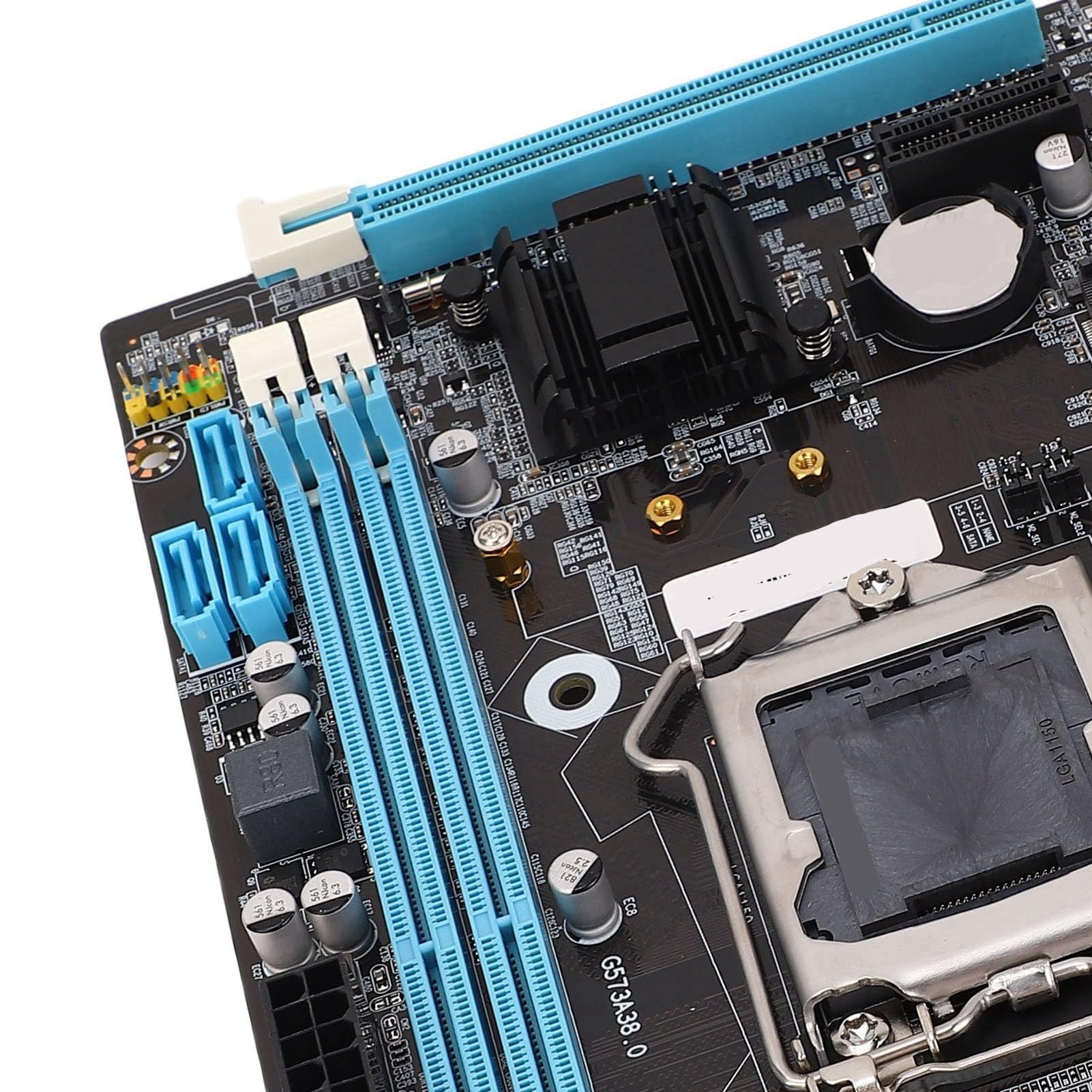 Dpofirs Scheda Madre da Gioco H81 per Scheda Madre PC LGA 1150, Dual Channel DDR3, Interfaccia M.2 ad Alta Velocità, Interfacce I/O, 1600 MHz