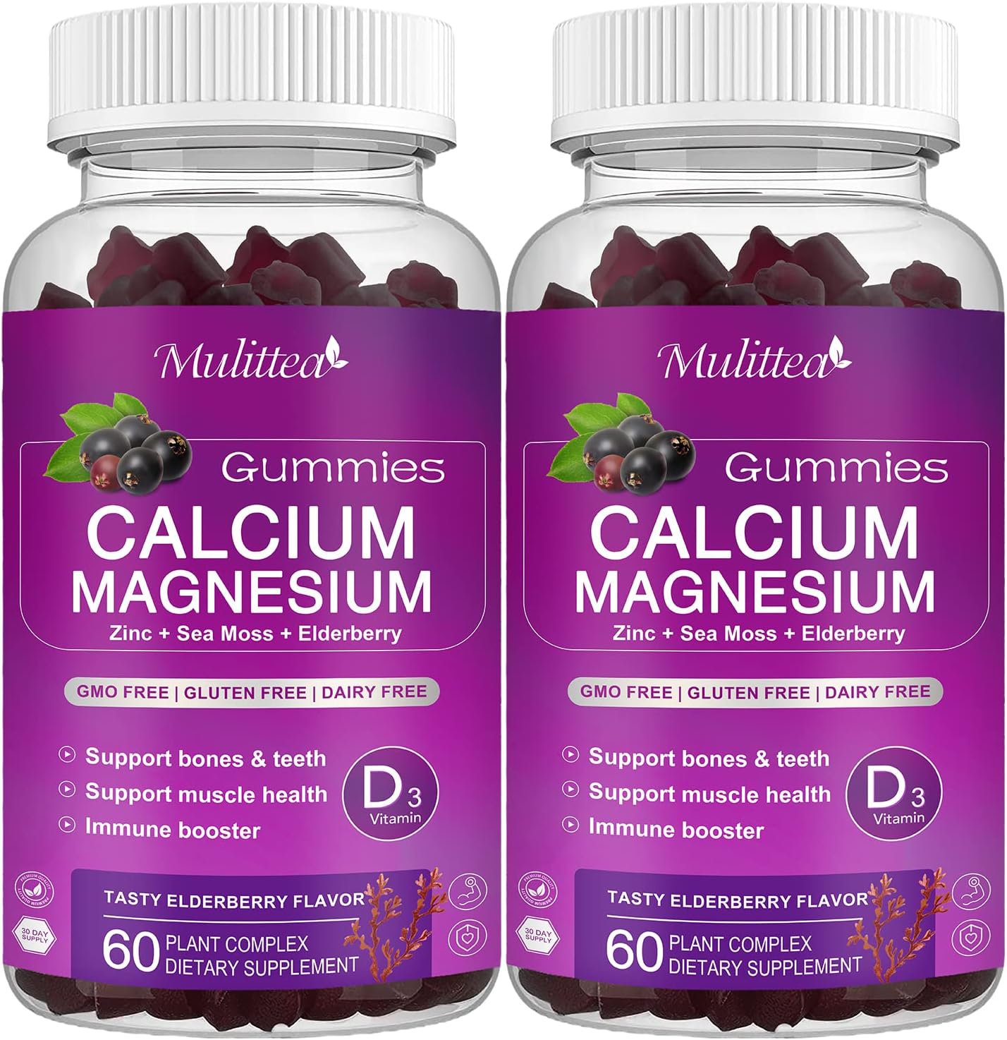 Sugar Free Calcium Gummy Bites Plus 400 IU Vitamin D3, Bone