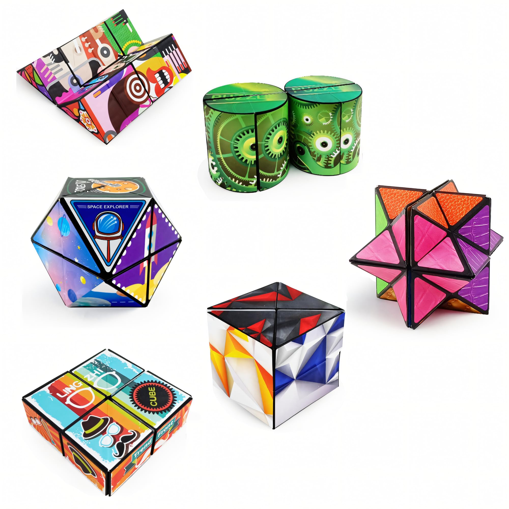 Genius Magic Cube Cube Infini Magique Transformable - Jouet Magnétique 3D, 72 Formes - Anti-stress, Cadeau Enfants Et Adultes Cube Magique
