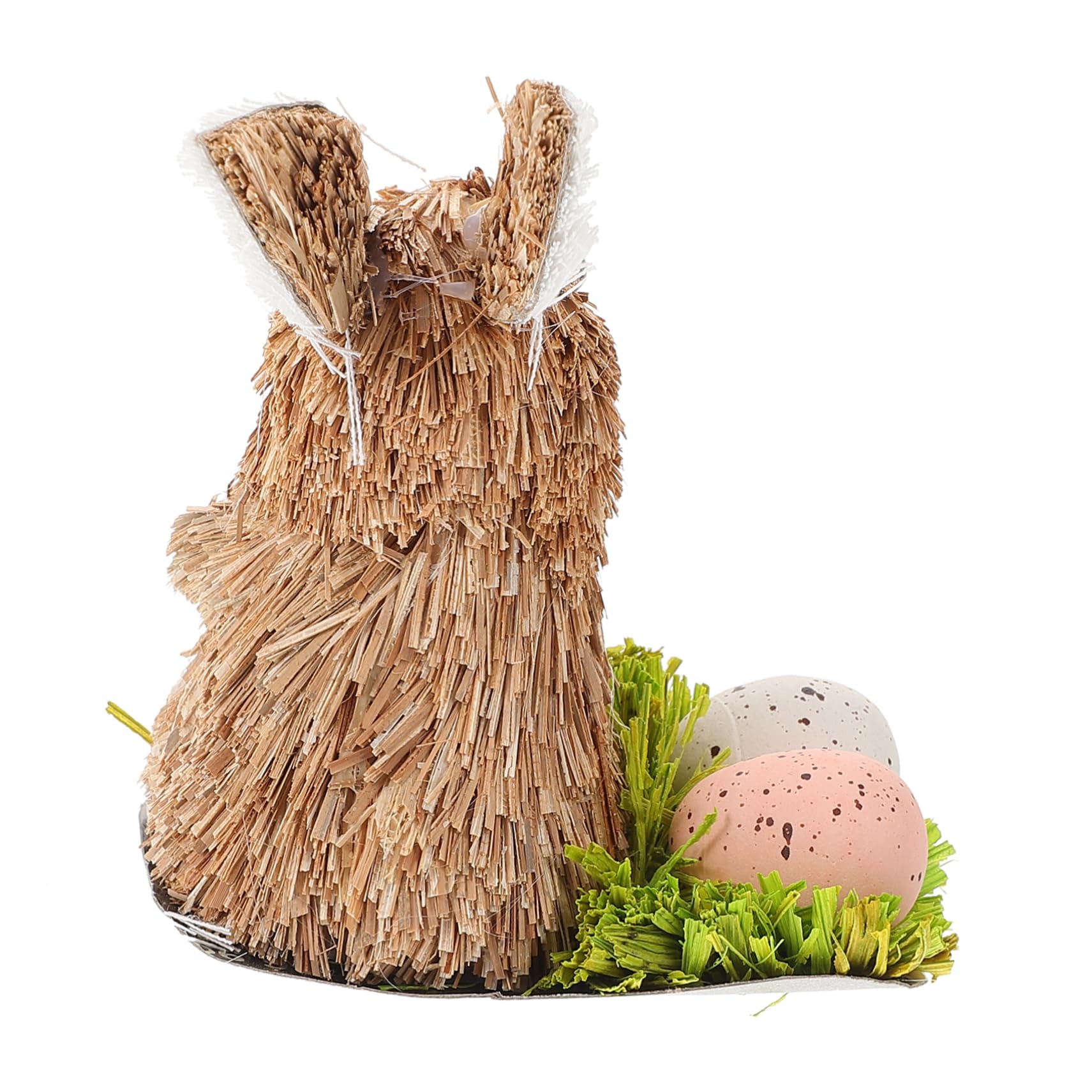 ABOOFAN 3 Pz coniglietto di paglia figura di coniglio statua animale da giardino decorazioni casa easter bunny Home decor adornare coniglio pasquale in paglia intrecciata domestico bambino