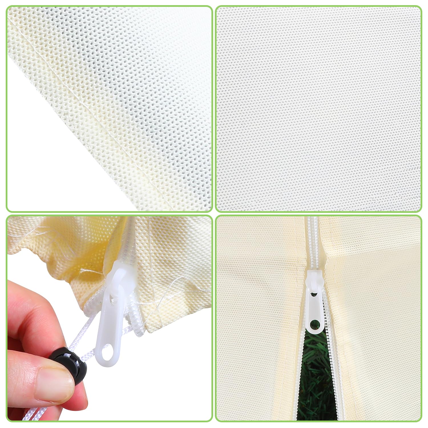 Sonnewelt 3 pièces 200 x 240 cm Protection hivernale pour plantes, avec fermeture éclair et cordon de serrage, protection contre le gel pour plantes en pot, hivernage et arbre fruitier, résistant à la