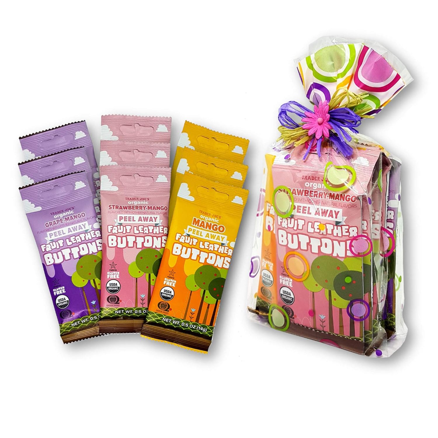 Gift Set of Trader Joe's Organic Fruit Leather Buttons