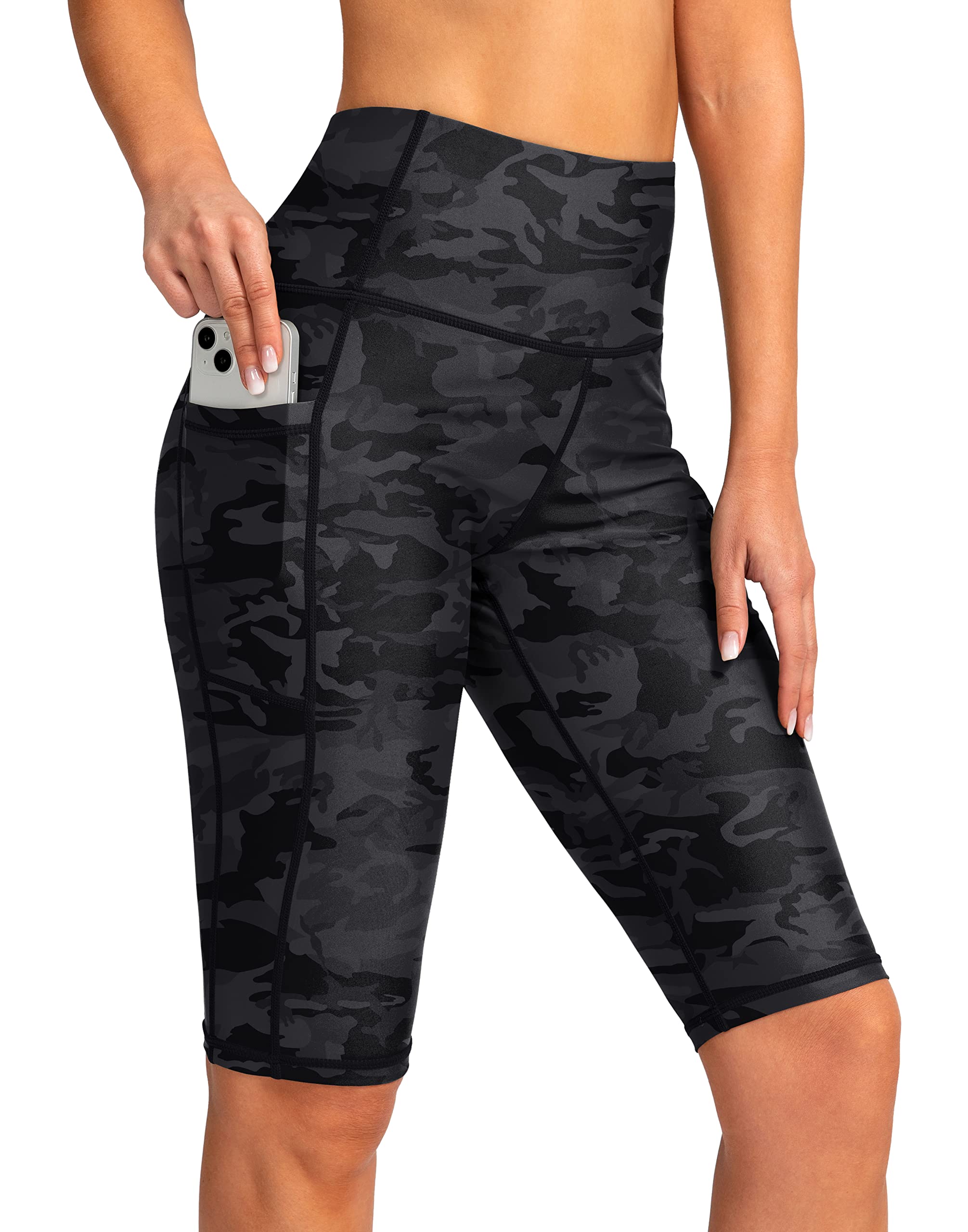 Women's High Waisted Swim Shorts with Pockets UPF50+ Long Board Swimming Shorts for Women with Liner-image-20