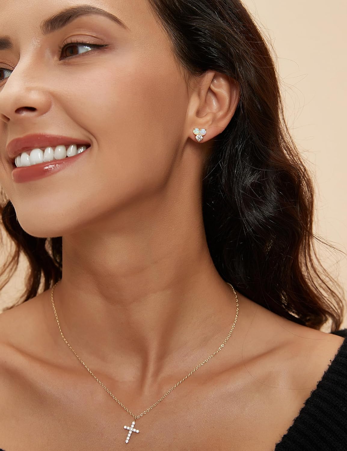 Mameloly 925 Sterling Silver Post 14K Gold Plated Hoop Earrings for Women Pave Dainty Cubic Zirconia CZ Huggie Hoop Earrings Hypoallergenic - Image 5