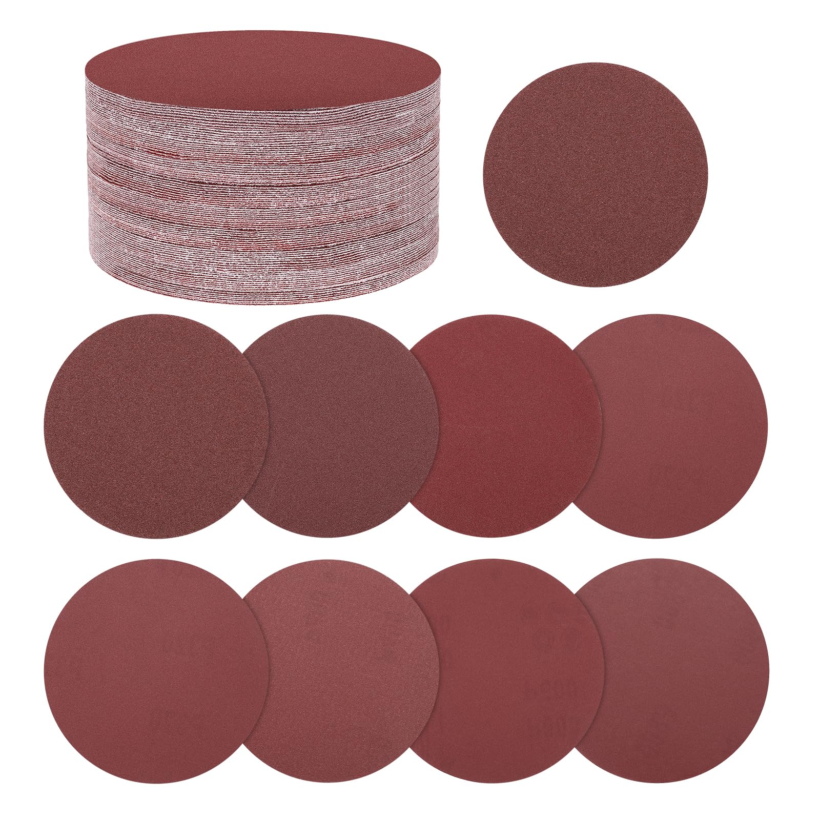 Kozelo 120 Pack Sanding Disc Kit 125mm 5 Inch 60/80/100/120/180/240/320/400/600 Grit Hook and Loop Random Orbital Sandpaper for Drywall Sander Wood Metal