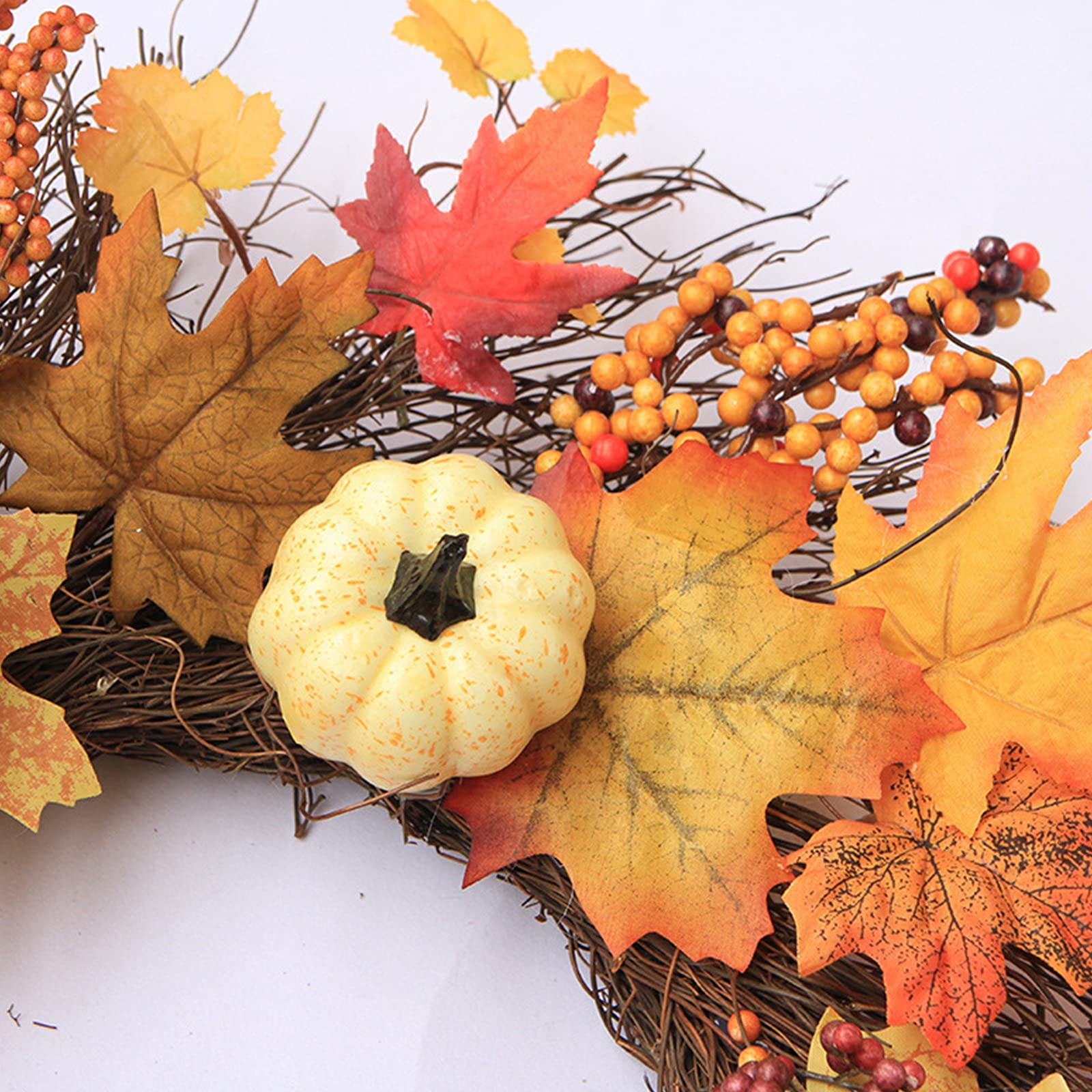 Guirlandes D'Automne Pour Porte D'Entrée 19,7 Pouces Guirlande D'Érable Automne Tournesol Guirlande D'Entrée Avec Fleur De Marguerite Ruban De Récolte Pour Décoration D'Automne Sans Lumière