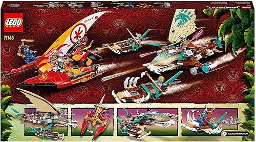 Miniatura 9 de LEGO 71748 NINJAGO Duell der Katamarane Bauset mit 4 Spielzeugbooten und Kai, Jay und Zane Minifiguren