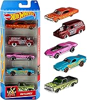 Hot Wheels 1:64 Die-Cast 5-Pack Toy Cars - Race Cars, Hot Rods, Trucks for Kids & Collectors (Styles May Vary)