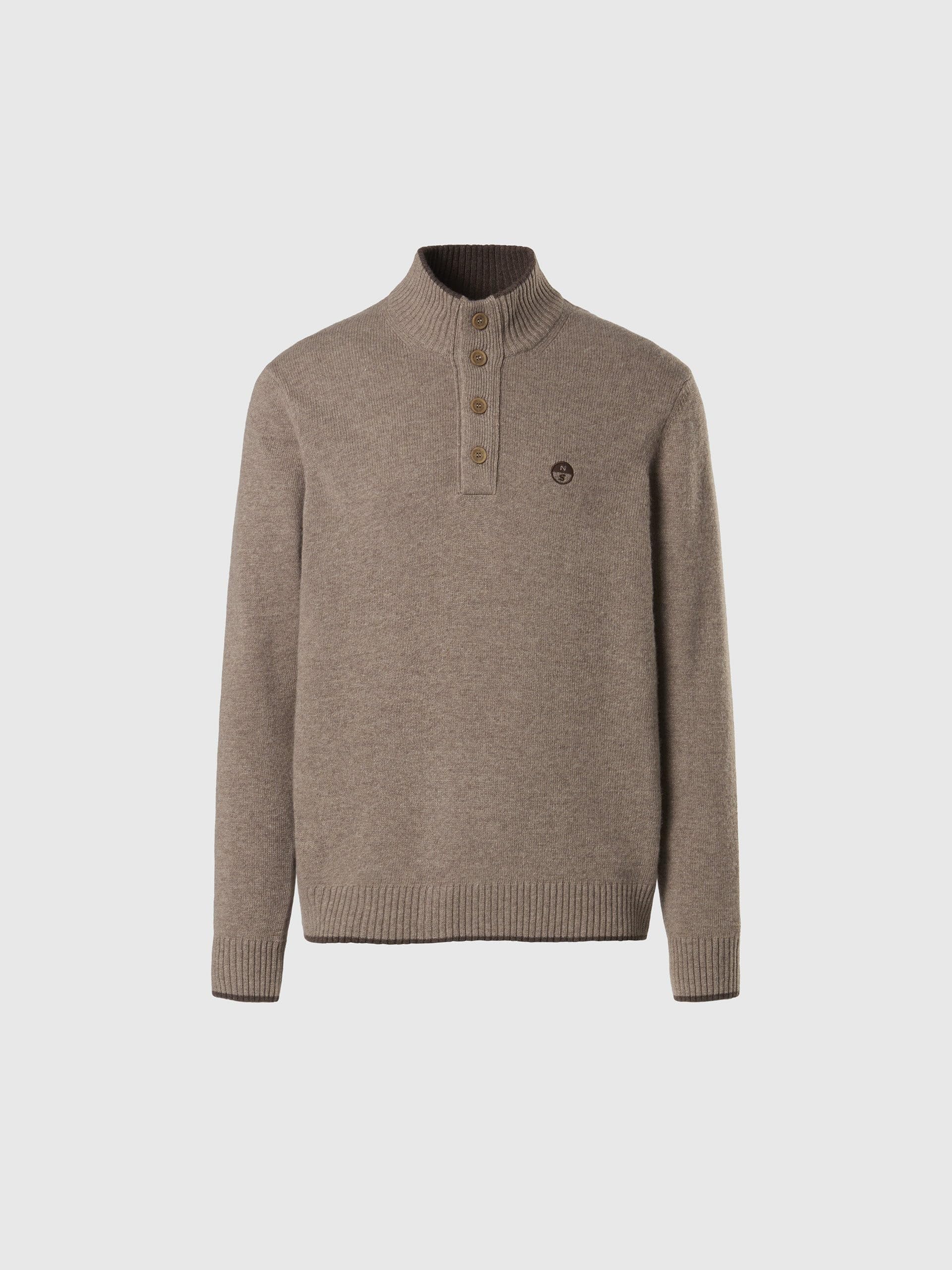NORTH SAILS Maglione Uomo in Misto Cashmere con Collo Alto e Bottoni