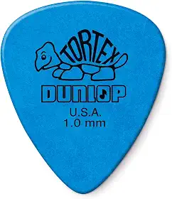 Palheta de guitarra azul padrão Tortex Dunlop 1,0 mm, pacote com 12