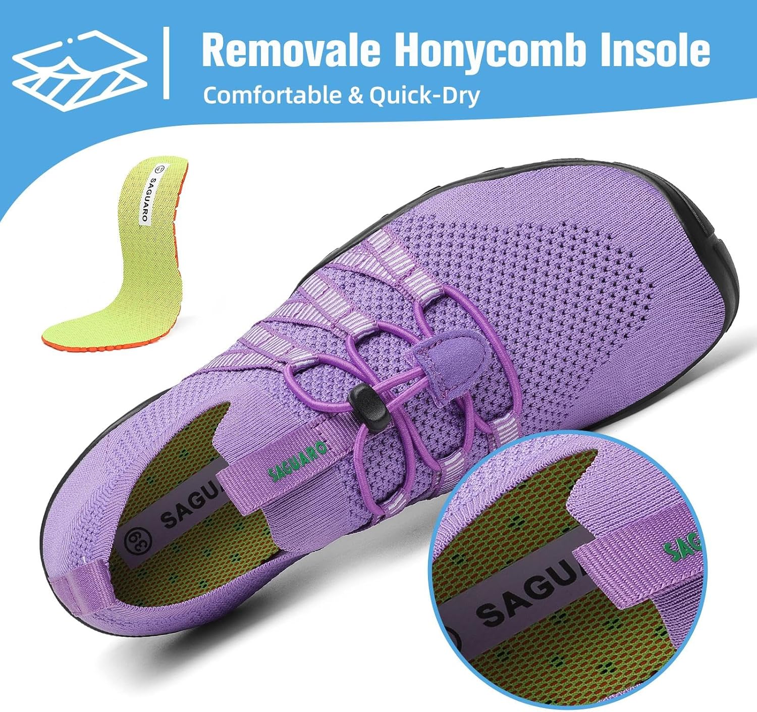 Mishansha Water Shoes for Women Men Barefoot Beach Shoe Quick Dry Aqua Swim Socks for Surfing Yoga Size 4.5-15 Women/3-13.5 Men - Image 4