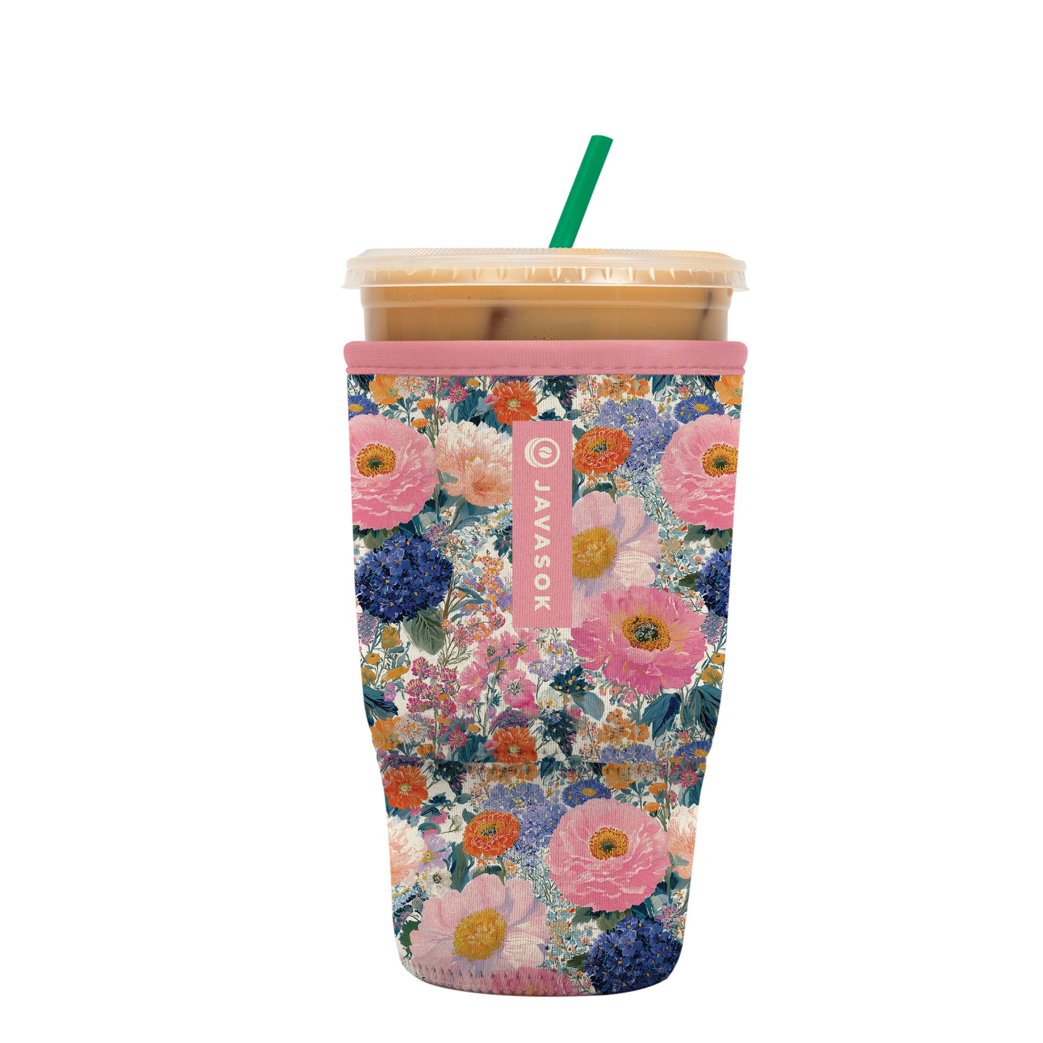 Sok It JavaSok Iced Coffee &amp; Cold Soda Insulated Neoprene Cup Sleeve (Garden Gossip, Large: 30-32oz)