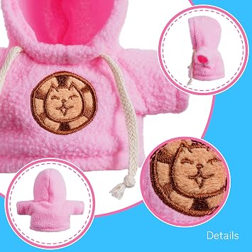 Cape & Hoodie Outfit Set for Eilik - 4 Pcs Furry Hoodie in Four Colors & 4 Pcs Furry pet Cape in Four Styles. Ideal for Dressing Eilik and Other Suitable Toys.