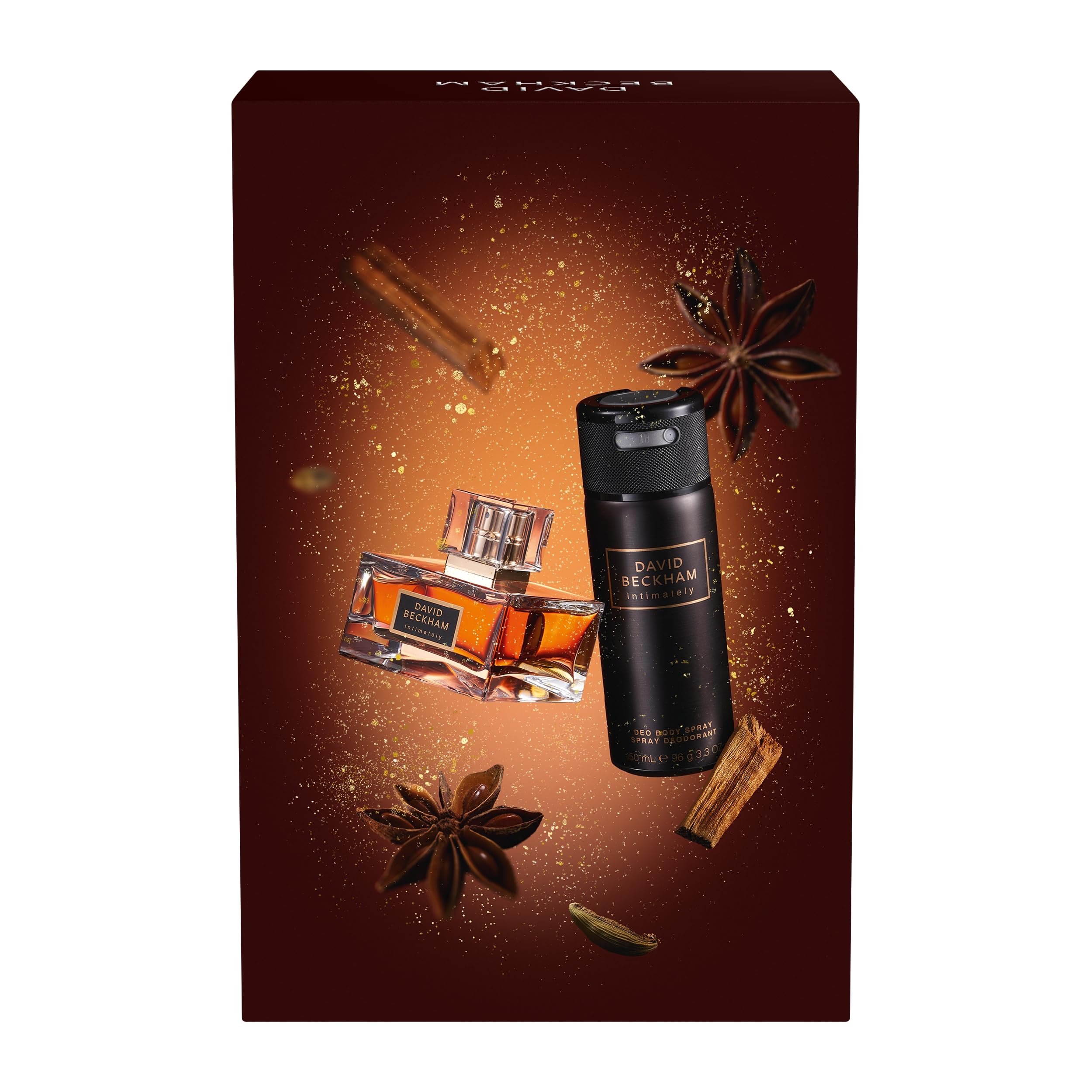 David Beckham Confezione Regalo Intimately, Eau de Toilette 30ml & Deodorante Spray 150ml, Fragranza Aromatica Ambrata per Lui