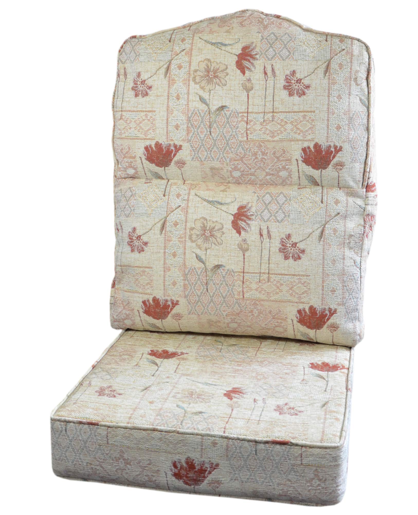 Gilda Replacement Conservatory Cane Furniture DELUXE PIPED - HUMP TOP CHAIR/SOFA/SUITE CUSHIONS (Including Covers and Fillings) for Conservatory Furniture-Wicker,Rattan (Dean Gold)