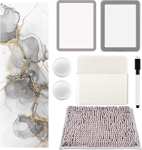 Miniatura 8 de Timgle Juego de casilleros magnéticos de 8 piezas, incluye papel tapiz magnético, espejo, armario, organizador, alfombra, pizarra blanca, marcador