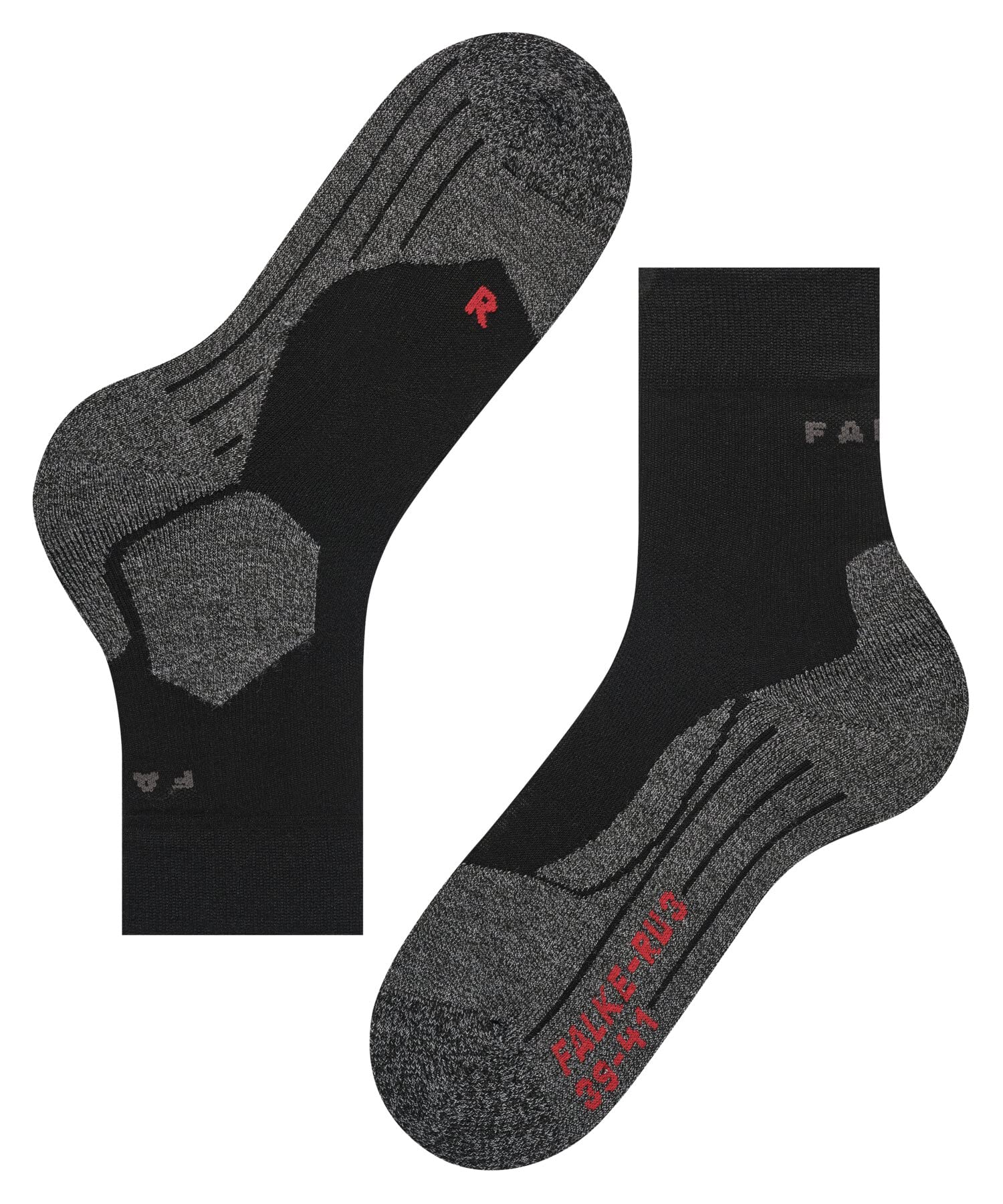 FALKE Kobiety Skarpety do biegania RU3 Comfort W So Oddychający I Szybkoschnący przeciw pęcherzom 1 Para, Czarny Black-Mix 3010, 39-40
