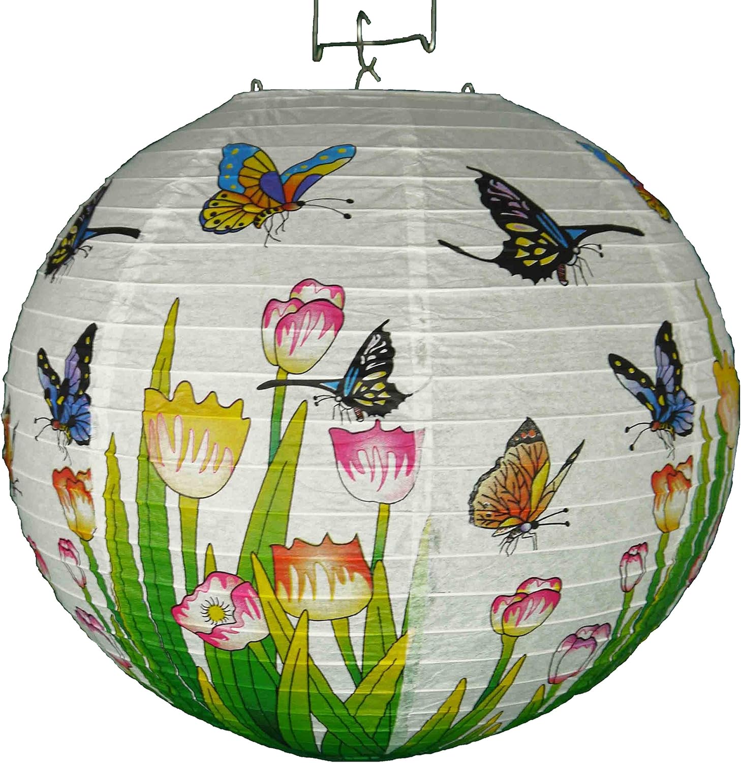 2 x 14″ Traditional Chinese Paper Hanging Lantern Butterfly Lamp Shade BigaMart