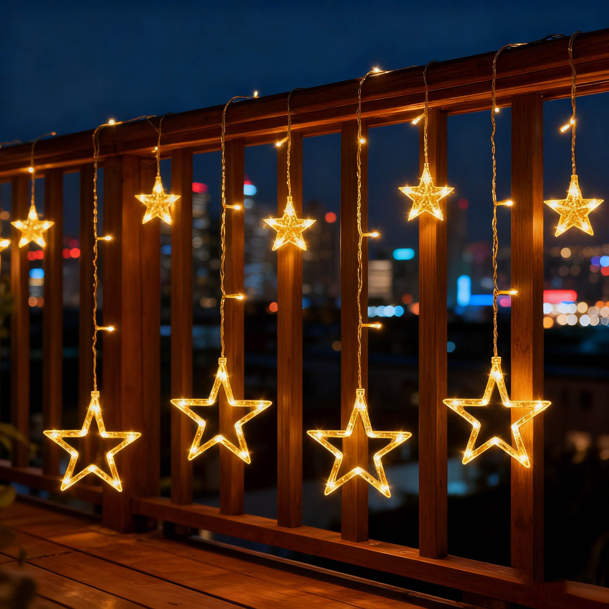 ACXIN 414 LEDs Lichterkette, LED Sterne Lichtervorhang, Weihnachten Lichternetz, 8 Leuchtmodi, für Außen Innen, IP44 Wasserfest, 9m