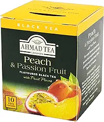 Ahmad Tea London Chá Preto Peach & Passion Fruit 10 Saquinhos De Chá 20G
