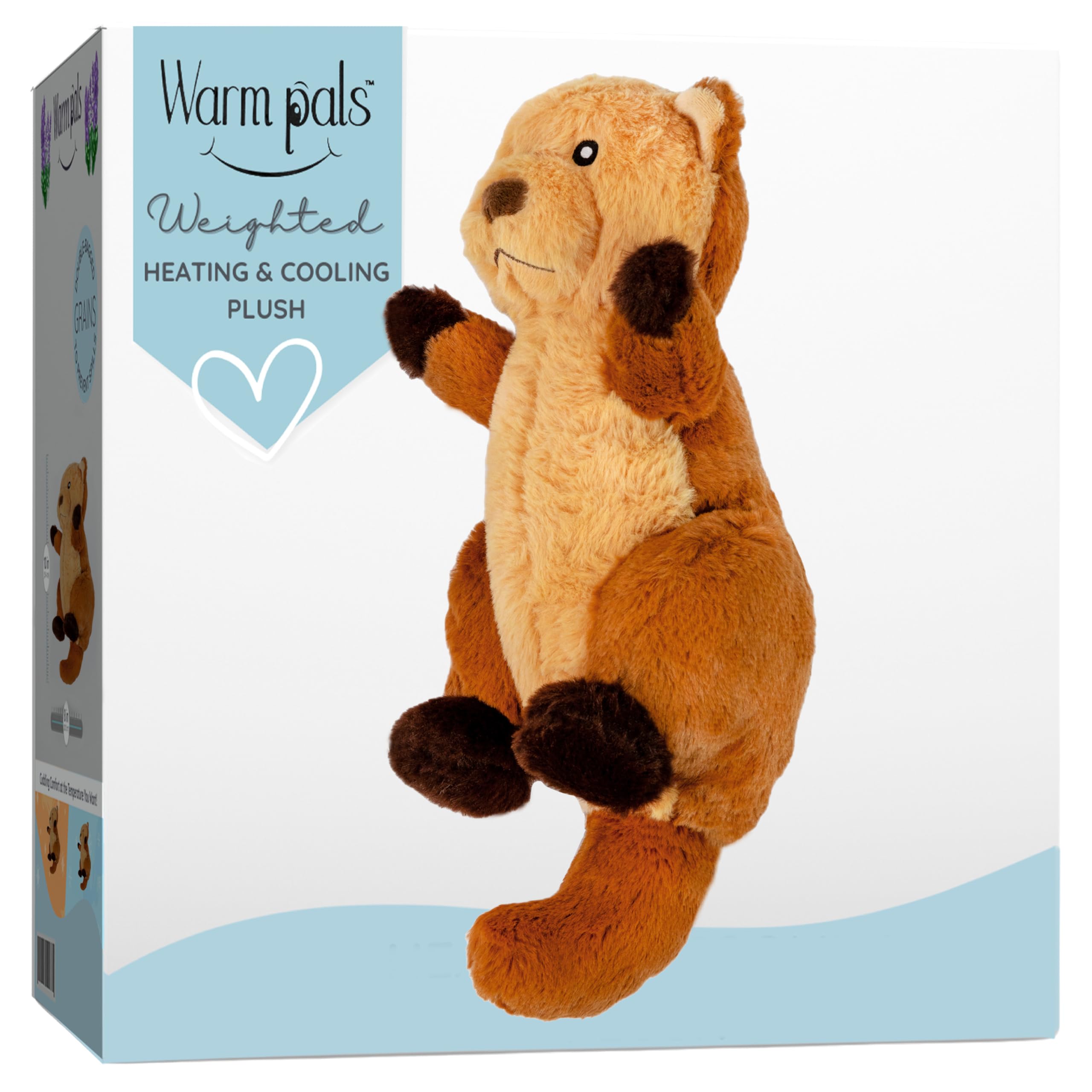 1i4 Group Warm Pals - Otter - Cozy Microwavable Lavender Scented Plush Toys - Heated Stuffed Animal - Heatable Coolable Bedtime Comfort Plushie