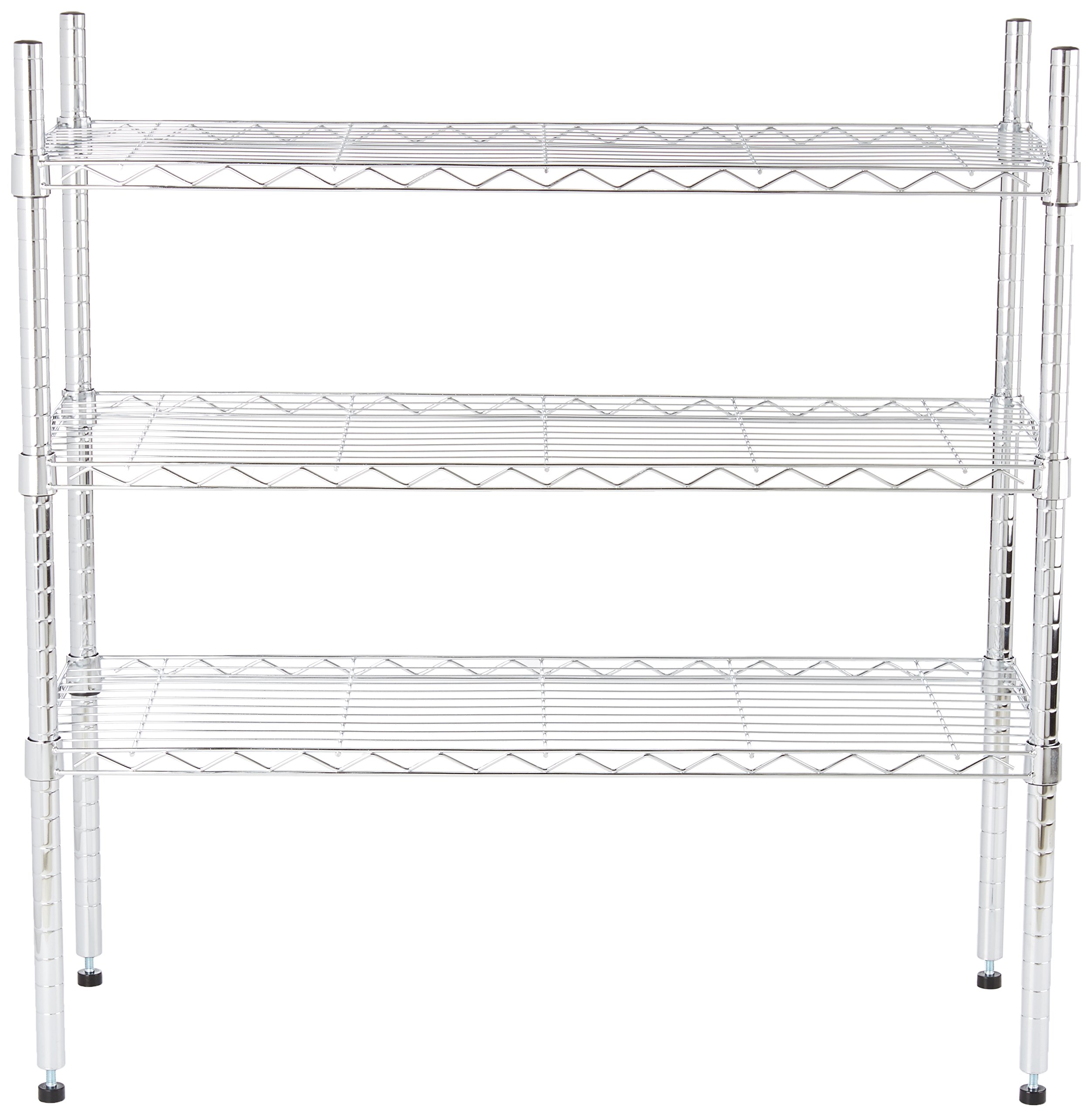 Kit Closet 2060010003 - estantería metálica 3 baldas cromo 90x90x35