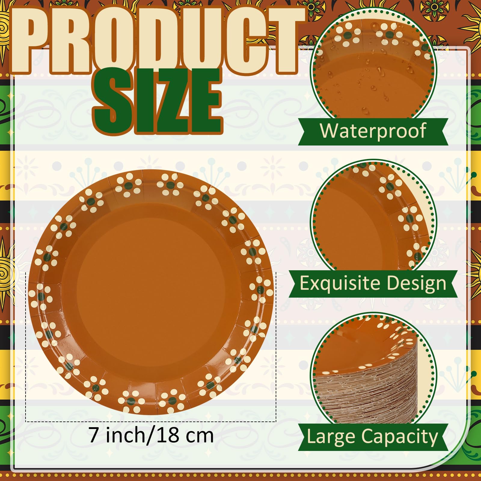 Amazon.co.jp: Yungyan 100枚 Platos De Barro Mexicanos メキシカン