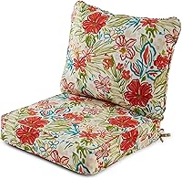 Vista 74 de Greendale Home Fashions 2-Piece Outdoor Deep Seat Cushion Set, Steel Blue Stripe