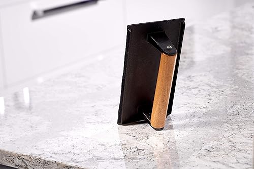 Miniatura 8 de EcoQuality - Prensa rectangular para parrilla con mango de madera (9.0 x 5.0in, prensadora de tocino, prensa de hamburguesas, prensa panini, prensa