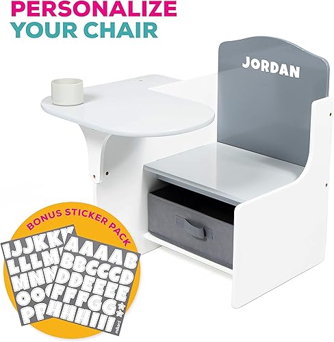 Miniatura 4 de Milliard Escritorio para silla de niños pequeños con contenedor de almacenamiento para niños juego de actividades para niños muebles con colores