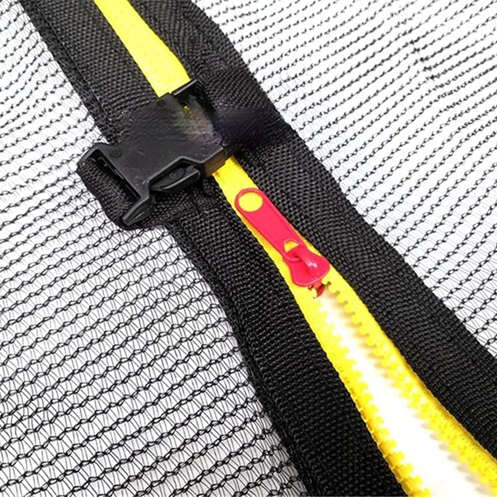 Almohadilla de repuesto para cama elástica y red de seguridad redonda de 10 pies a 16 pies, resistente a la intemperie, transpirable, se adapta a 6/8 postes rectos, accesorios para la seguridad de los