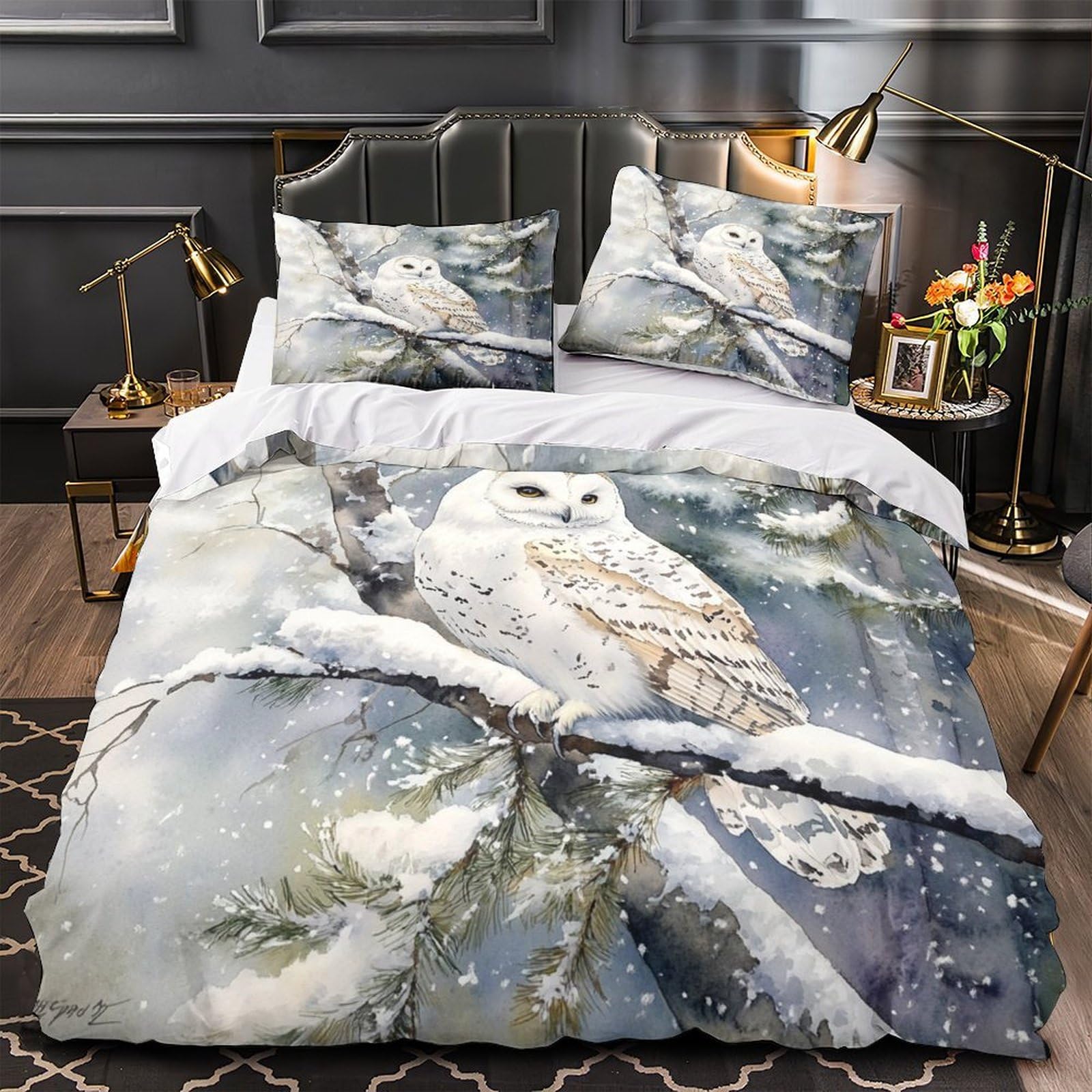 Housse de couette bonhomme de neige pour chambre de garçon