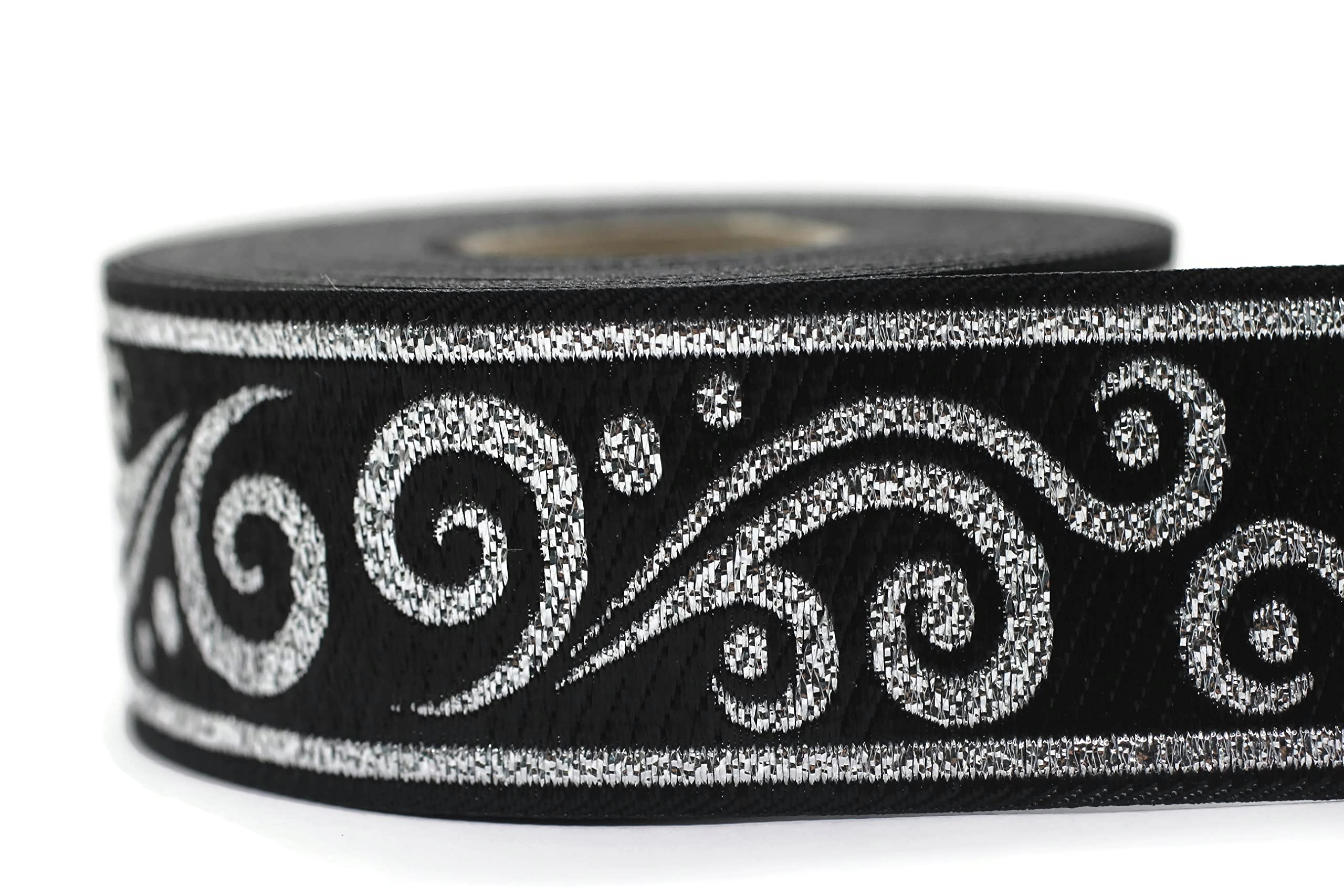 Shoulder ribbon jacquard dress/LE’RURE Amazon.com: 11 Yard 0.86 inches Wide Metallic Silver Renaissance