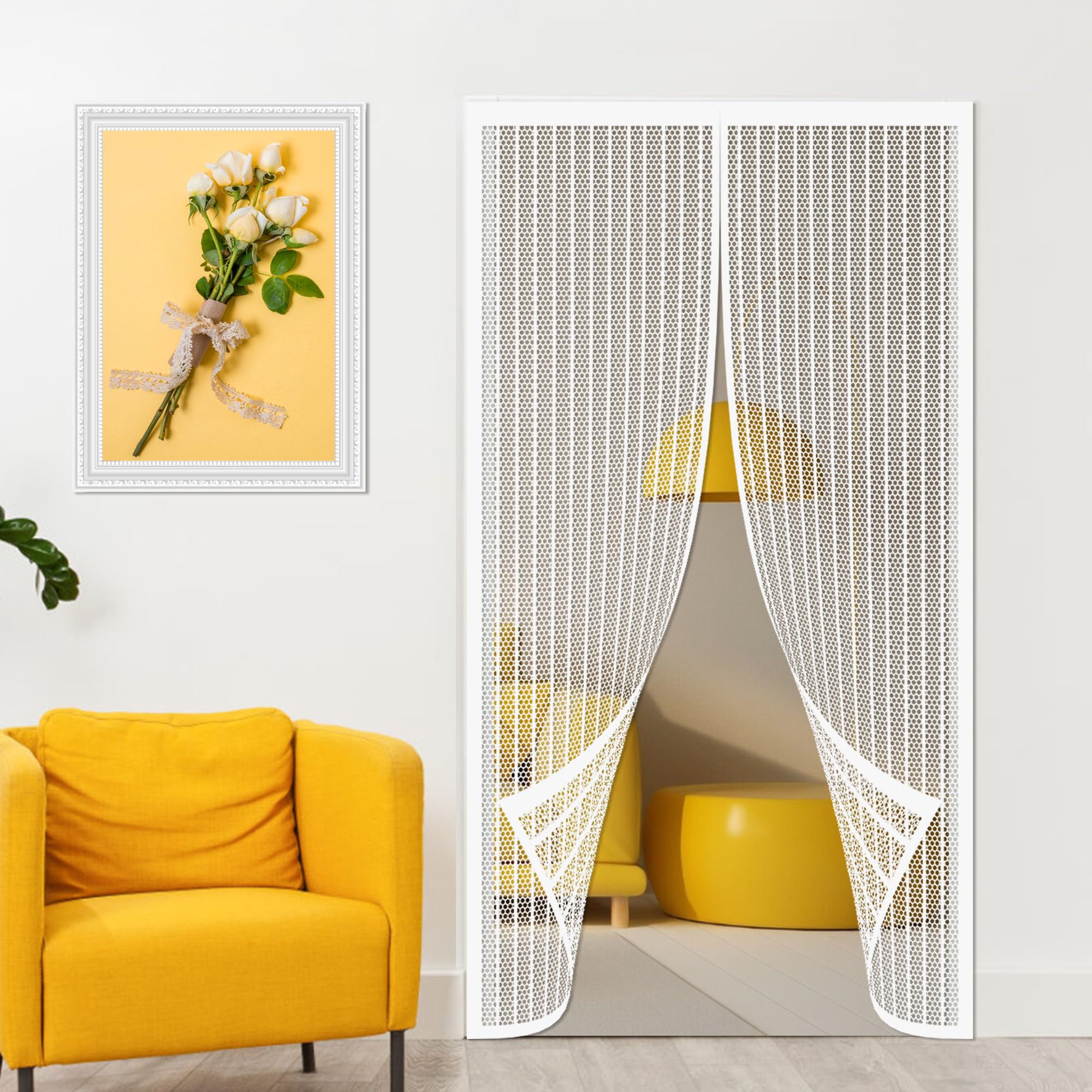 Moustiquaire porte fenetre enroulable blanche pour stopper les insectes