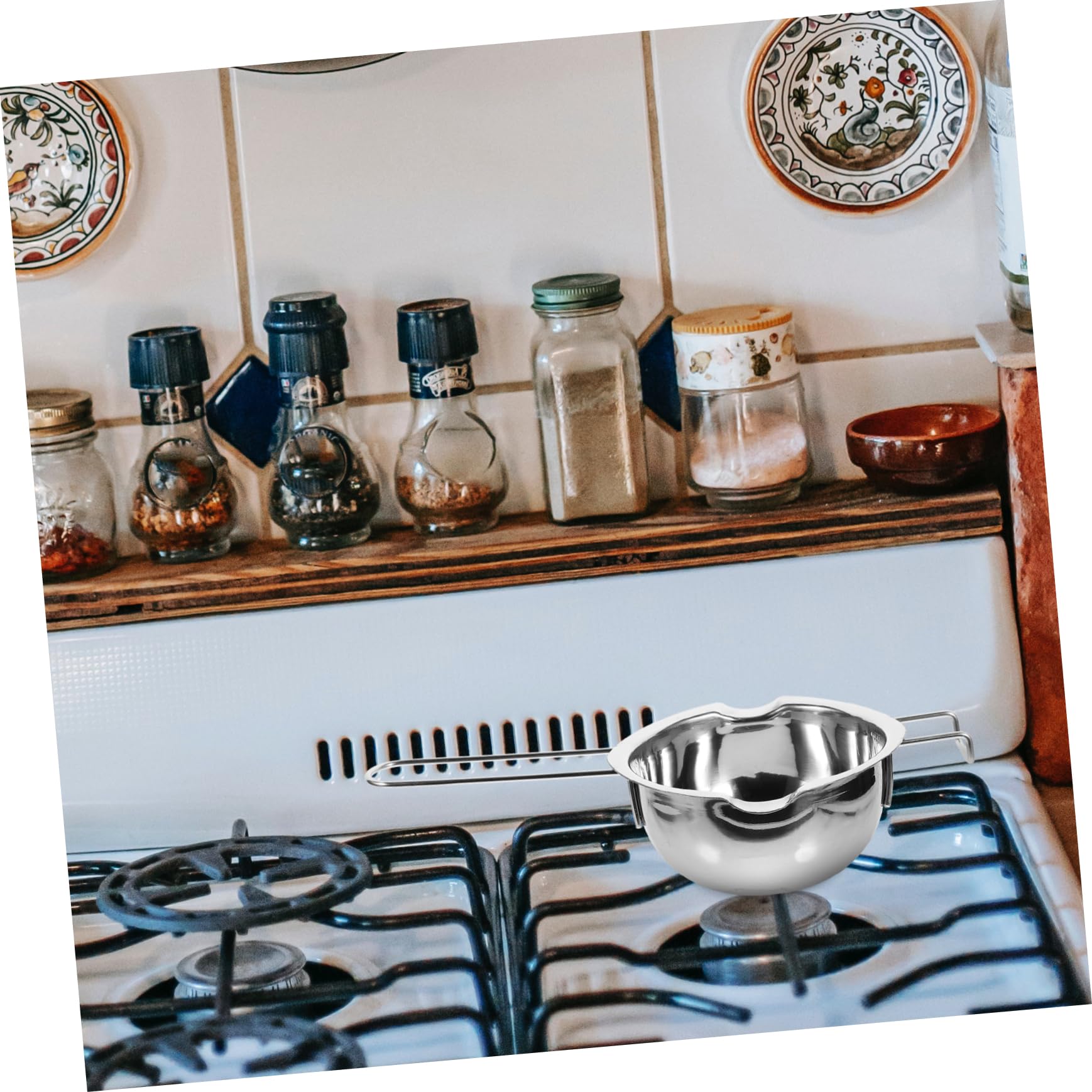 FUNOMOCYA Butter Cheese Melting Pot Stainless Steel Melting Bowl Versatile for Baking Cooking Kitchen Supplies