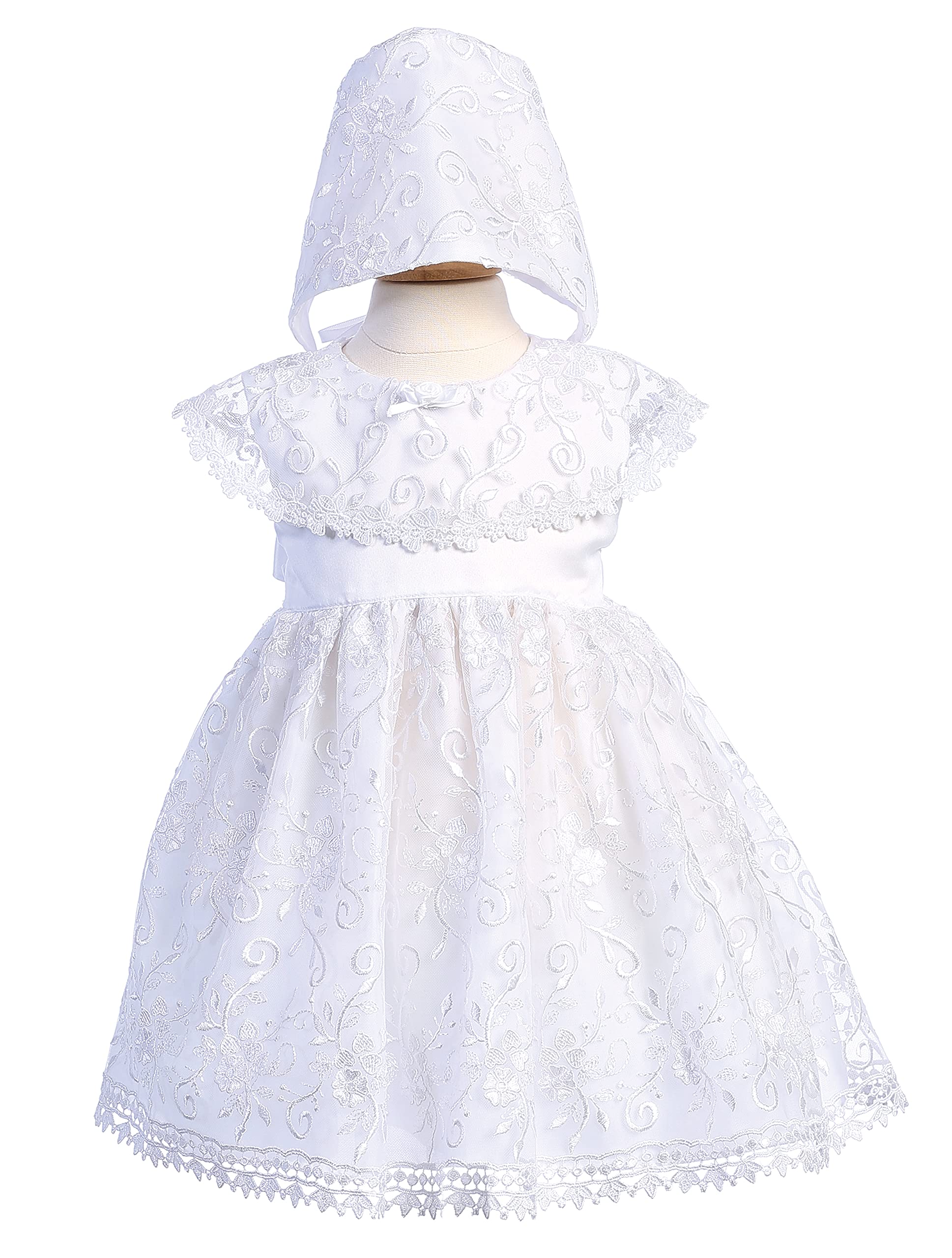 Baby Girl Baptism Dress Christening Baptismal Gown Vestido de Bautizo para Niña 6 Months Girls' Outfit Infant Newborn Babies bautismo Bebes ropones White