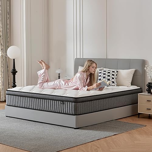 Miniatura 3 de Colchón de espuma viscoelástica de 14 pulgadas en una caja para un sueño cómodo y alivio del dolor, certificado CertiPUR-US, tamaño King, firmeza