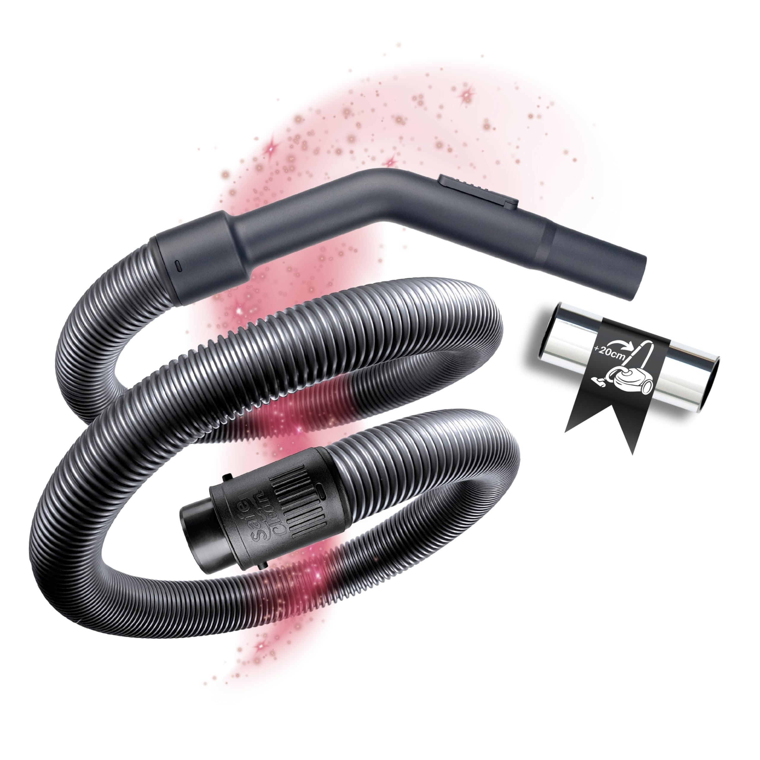 SAFE 'N CLEAN Tuyau d'aspirateur avec poignée compatible avec les modèles Rowenta Compact Power (RO3950, RO4825, RO4B23, RO3969EA), etc. Alternative au SS-7223035243