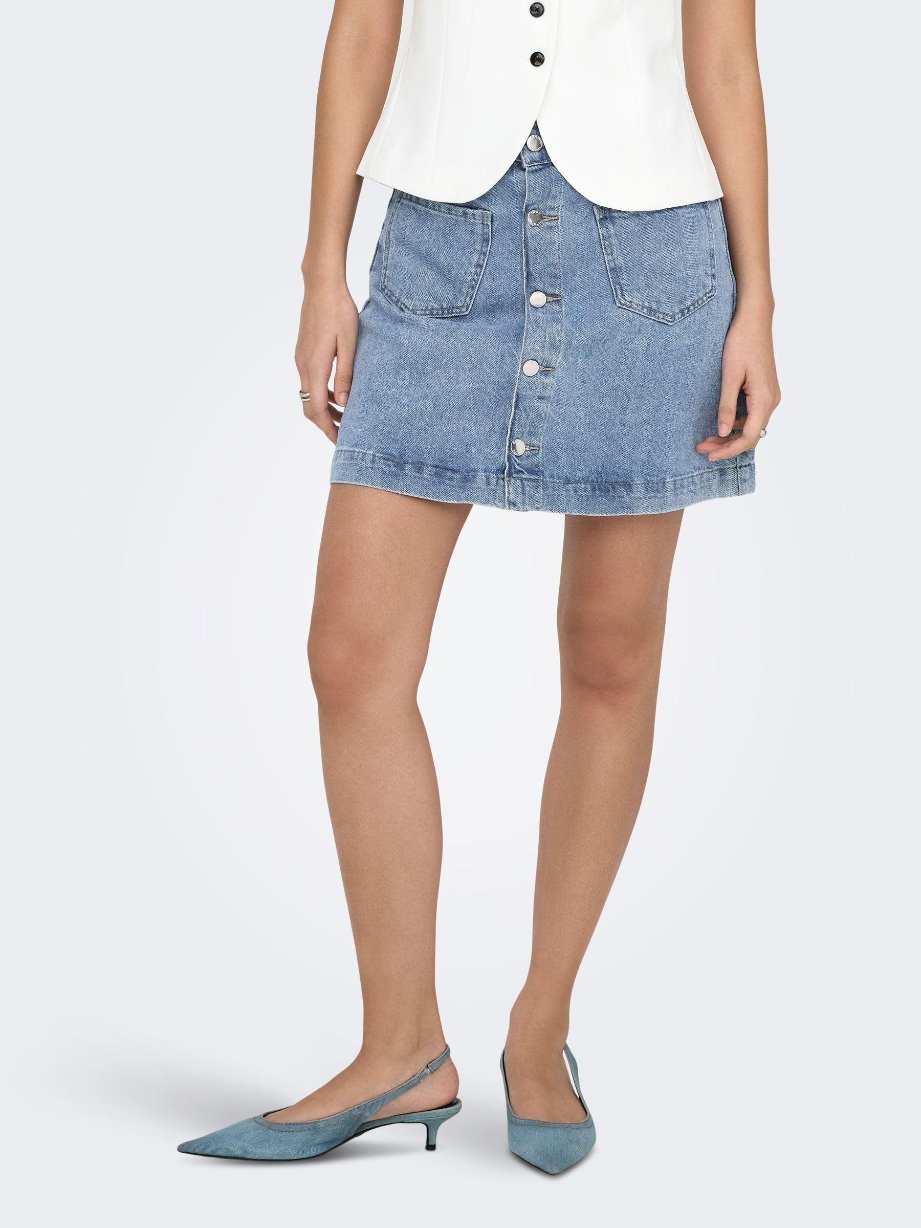 ONLY Women's Onlamazing HW Skirt Tai DNM Noos Onlamazing HW Skirt Tai DNM Noos (Pack of 1)