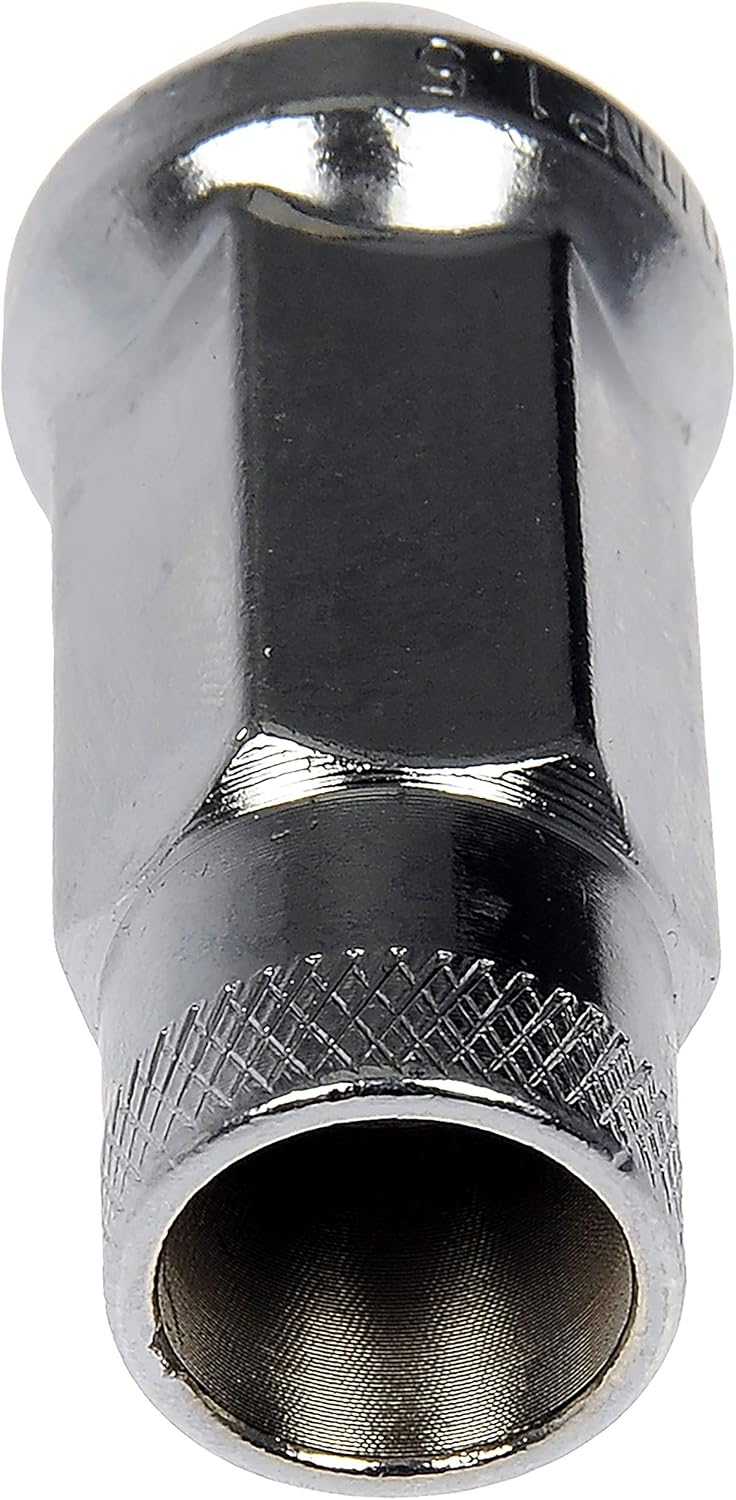Dorman 713-385 Chrome Open End Knurled Wheel Nuts Compatible with Select Models, 20 Pack