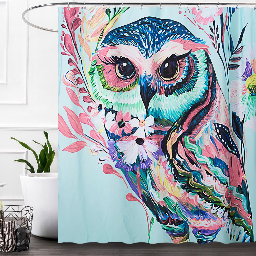 Fabric Shower Curtains Liners for Bathroom,Printing Bath Curtains 72 x 72 inches