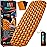 Sleepingo Inflatable Mat - Ultralight Sleeping Pad for Camping and Backpacking - Compact Air Mattress - Camp Mat with Tear-Resistant Ripstop Nylon - 73.5 x 21.5 Inches, Black and Orange