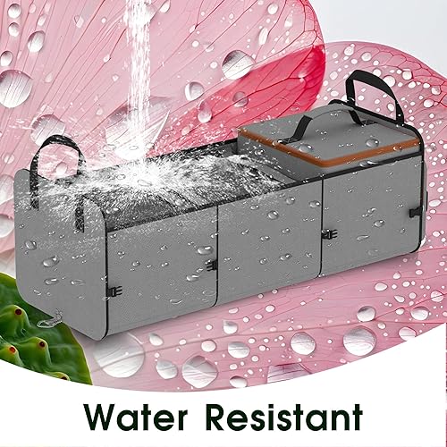 Miniatura 4 de Organizador de maletero de coche para SUV, organizador de maletero impermeable resistente, organizador plegable de coche con refrigerador,
